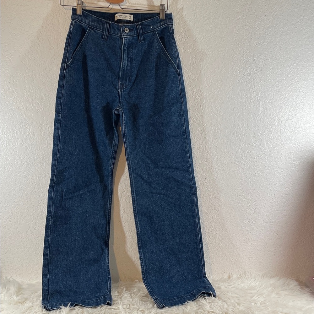 ABERCROMBIE & FITCH The ‘90s Relaxed Jean High Rise With Slash Pockets Sz. 2S - Picture 3 of 11